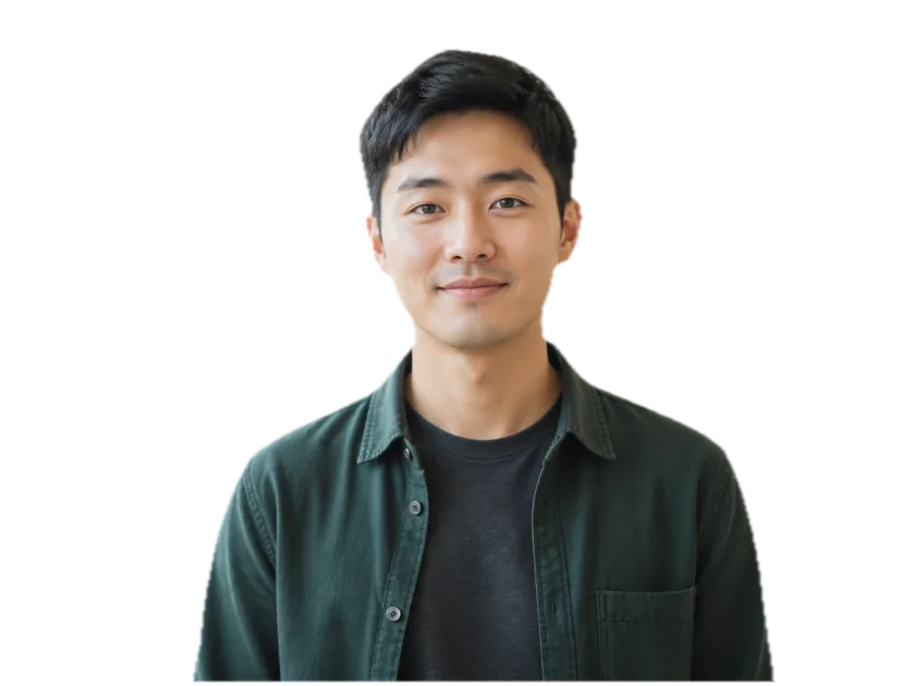 Portrait cutout on a transparent background