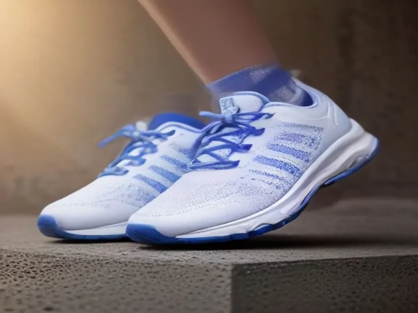 Running shoes before AI background removal